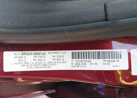 2015 Chrysler 200 Limited из США, поврежденный, VIN 1C3CCCAB7FN521688